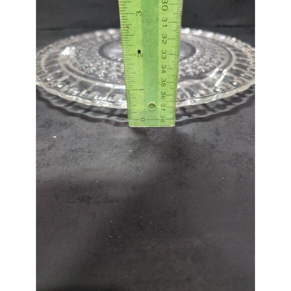Federal Glass Cake Stand Sunflower Bubble, Tri-Footed Cake Plate, Cake Platter - Picture 8 of 8